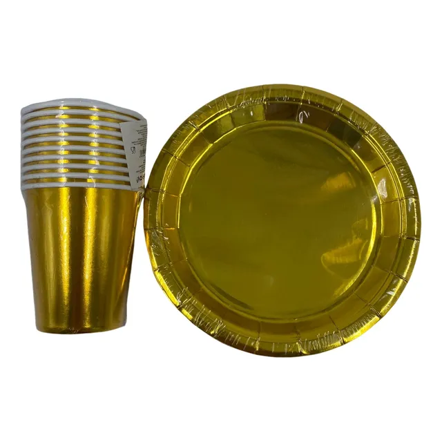 Vasos 9oz 10pcs + Platos 7pulgadas 10pcs Lizo Loompa