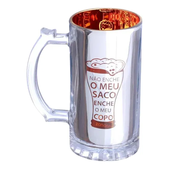Caneca Chopp Enche O Meu Copo De Vidro Eletrostática 450ml