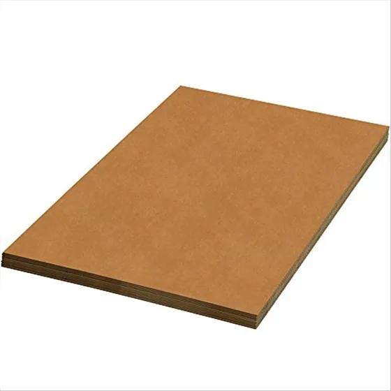 Carton Corrugado Pared Simple Largo Ancho Color Madera