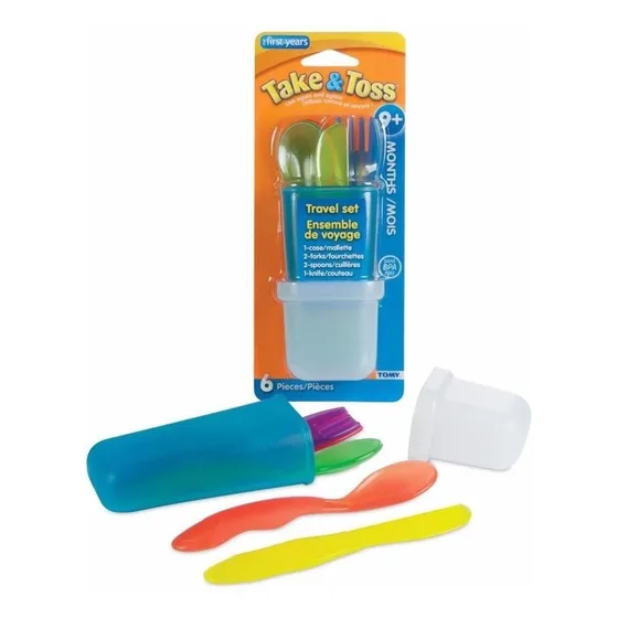 Juego De Cubiertos Para Niños Con Estuche - Take & Toss