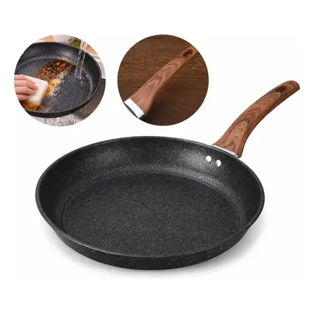 Frigideira Antiaderente Cerâmica Fogão Gás E Indução Cooktop Preto