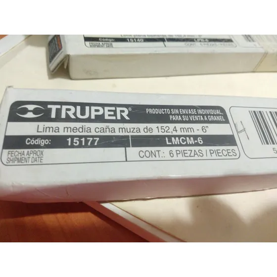 Lima Media Caña  Fina Truper 6 Pulgadas 