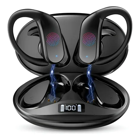 Fone De Ouvido Esportivo Sem Fio Bluetooth Par Todos Celular