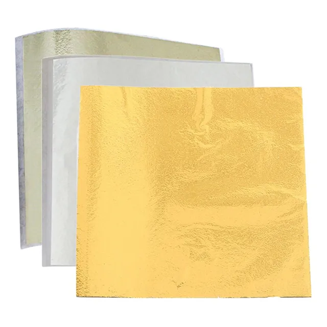 300 Uds. Papeles De Lámina De Oro 9cm Cuadrada Para Muebles