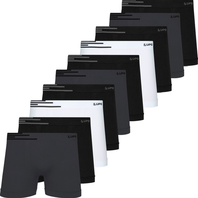 Kit 10 Cuecas Boxer Lupo Original Box Masculino Microfibra Kit 10 Cuecas Boxer Lupo Original Box Masculino Microfibra
