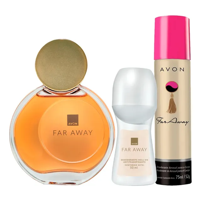 Far Away Perfume De Mujer Con Deo Roll On Y Spray