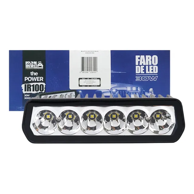 Faro Led Rectangular Iron 3000 Lumenes 30w Chip Osram 12/24v