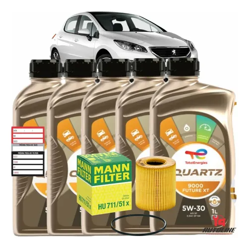 Kit Filtros Troca Oleo 5w30 Citroen C4 Lounge 1.6 Turbo Thp