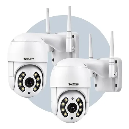 Kit 2 Câmeras Segurança Ip Interna Externa Wifi iCSee Infravermelho Prova D’Água Woosh