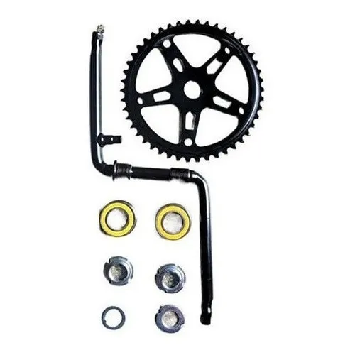 Kit Pedivela Monobloco 165mm Caloi Monark Centro 45mm +coroa