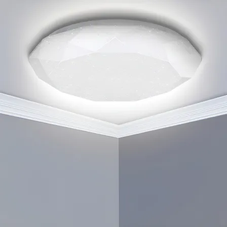 Lampara De Techo Sobreponer Led 18w Luminaria Plafon Estructura Blanco