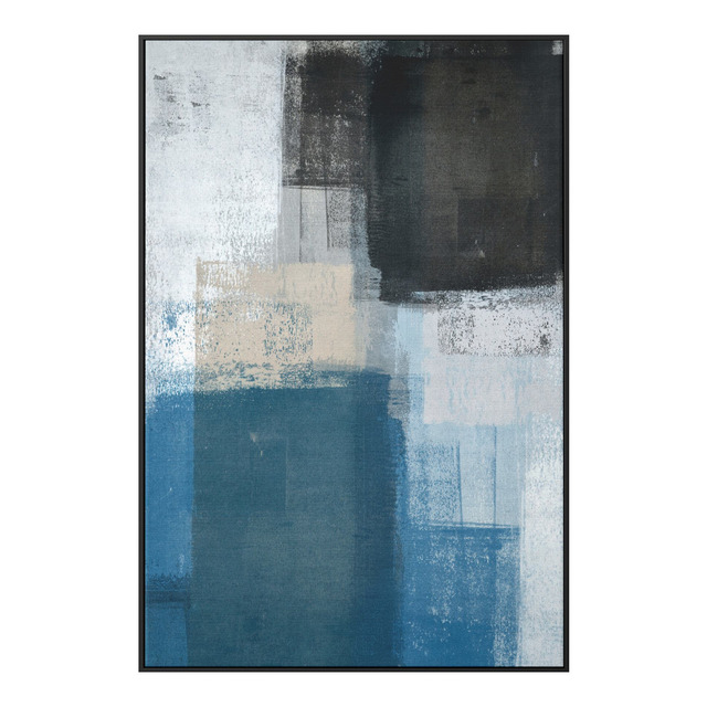 Quadro Para Sala Abstrato Azul Em Tela Canvas 80x120 Quadro Para Sala Abstrato Azul Em Tela Canvas 80x120
