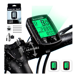 Ciclocomputador Multifunción Con Led Impermeable Para Bici Ciclocomputador Multifunción Con Led Impermeable Para Bici