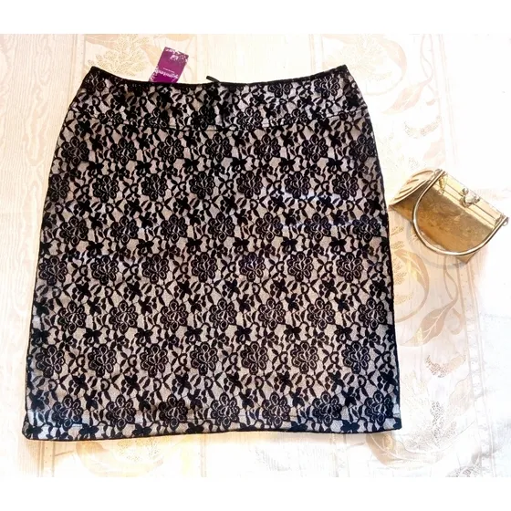 Falda Negra De Vestir Fiesta Elegante Talla 12