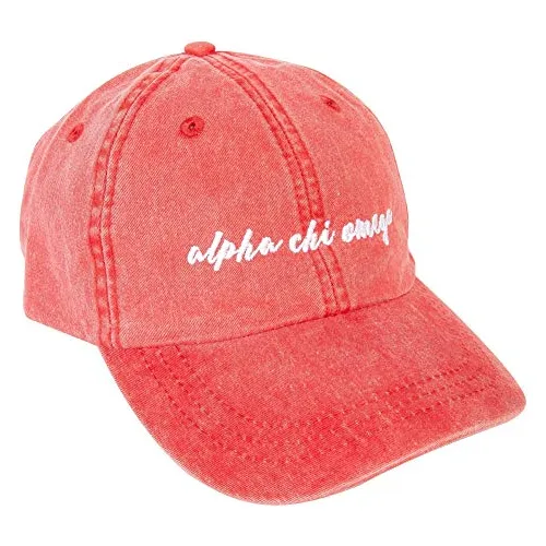 Alfa Chi Omega (n) Sororidad Brillante Sombrero De Wy1l7