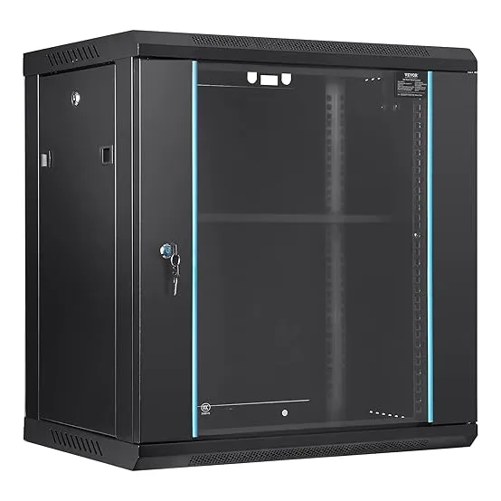 Gabinete Montaje Pared Cuerpo Fijo Rack 19in De 12 Unidades