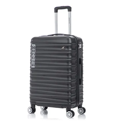 Mala de Viagem Grande 23kg Allabard Pisa Preto Casco ABS Premium