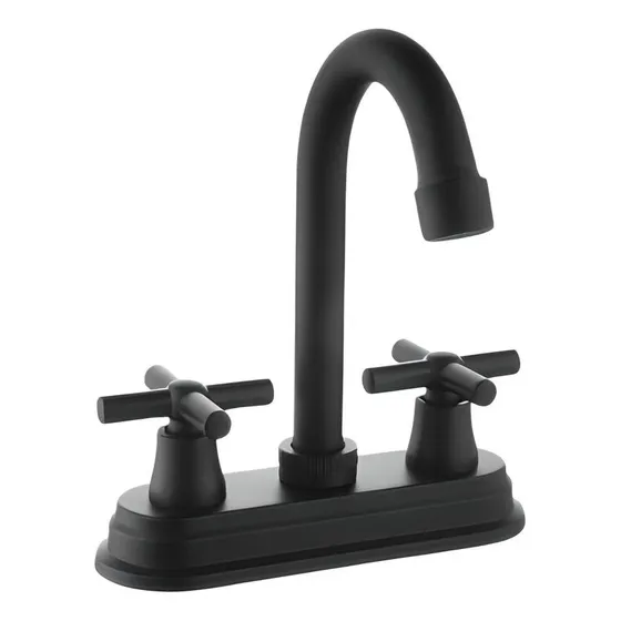 Llave Mezcladora Maxims Lavabo Giratoria Negro Mate 4004n