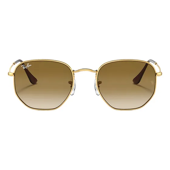 Óculos de sol Ray-Ban I-Shape Hexagonal tamanho Standard armação polished gold y lente light brown
