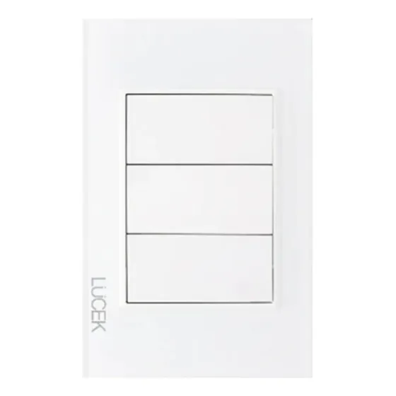 Placa Ciega Lucek Cristal Blanco O Negro Bp1200 Cbb - Cnn