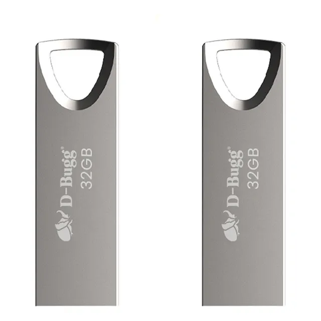 Paquete De 2 Memorias Usb 32gb 2.0 Flash D-bugg Plateada Plata 32gb