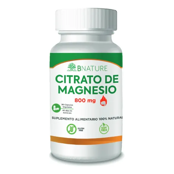 Citrato De Magnesio B Nature 800mg (90 Cápsulas)
