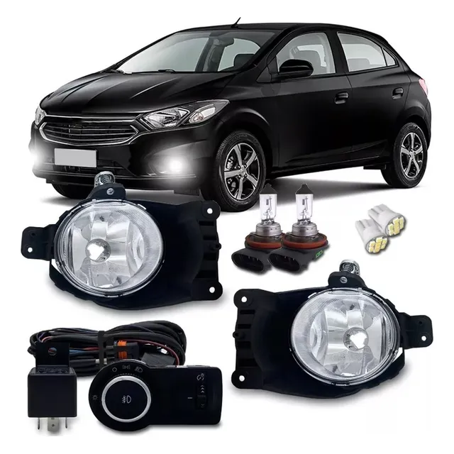 Kit Farol Milha Neblina Onix 2017 2018 2019 + 4 Brindes