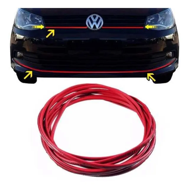 Frisos Fita Vermelha Grade Sup/inf Gol Voyage Saveiro G6