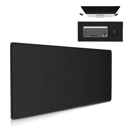 Mouse Pad Xl Escritorio 90x40 Cm 3 Mm Antideslizante Bordado Color Negro | Cuotas sin interés