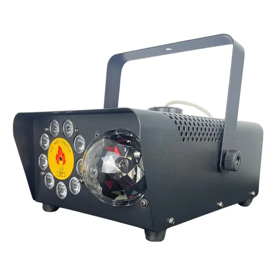 Máquina Fumaça + Bola Maluca Globo Rgb Com Strobo Controle