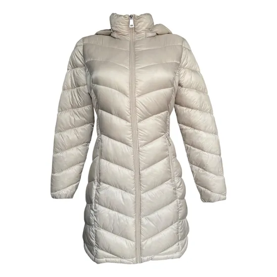 Chamarra Larga Calvin Klein Palo De Rosa Original Para Mujer