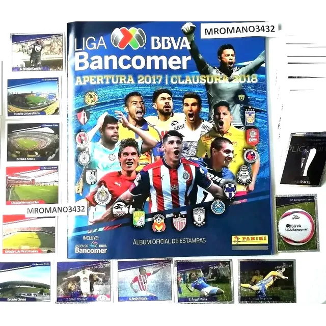 Album Panini Liga Bancomer Apertura 17 Clausura 18 Completo