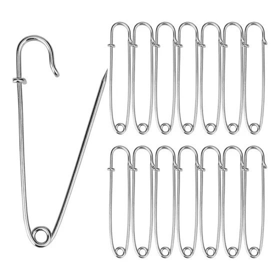 Gancho Grande Alfiler De Seguridad Para Falda 7,4cm X10und