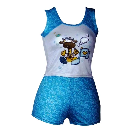 Pijamas Infantil Niñas Short Y Franela Conjunto Estampada