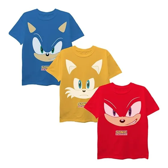 Franela De Sonic Originales Sega Tallas 6 Y 10