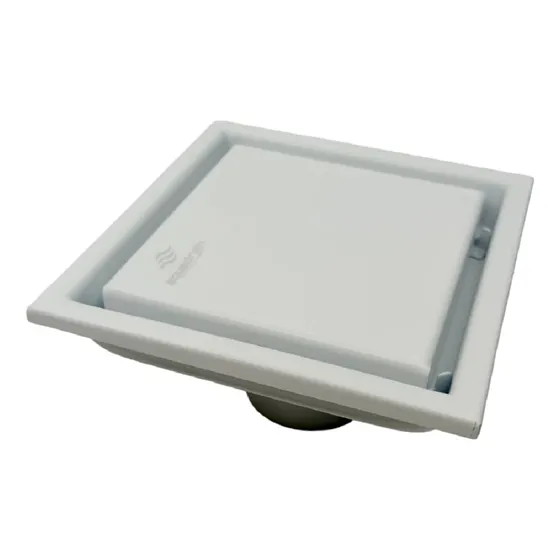 Rejilla Desagüe Piso Acero Inoxidable Tapa Ciega Blanco