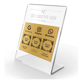 Display AcrĂlico 3 Qrcode Personalizada Pix Insta Google Wif Display AcrĂlico 3 Qrcode Personalizada Pix Insta Google Wif
