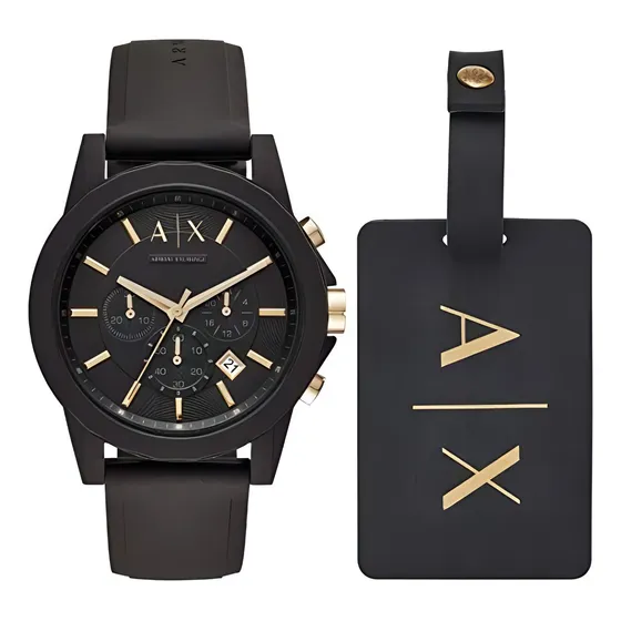 Reloj Armani Exchange Hombre Ax7105 Cuarzo Boleta Color de la correa Negro Color del bisel Negro Color del fondo Negro