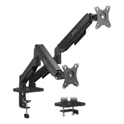 Soporte Articulado Kolke Para 2 Monitores Sistema Hidráulico Negro