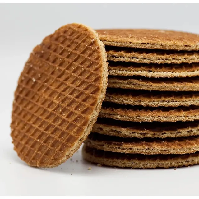 Galletas Rellenas De Caramelo Stroopwafels Wafles Caja 40pz