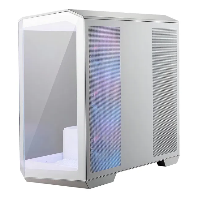 Gabinete Gamer Msi Mag Pano M100r Pz White Micro Atx Micro Torre 4 Fan Cristal Templado