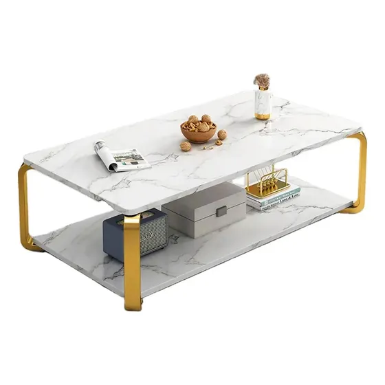 Mesa Rectangular Doble Nivel Marmolada