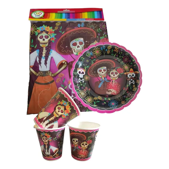 Kit Fiesta Mexicana Carnaval Decoración Catrinas Dia Muertos