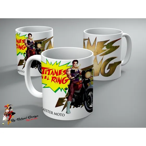 Taza De Ceramica Titanes En El Ring Mister Moto