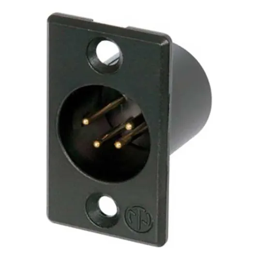 Neutrik Nc4mp-b Canon Macho Chasis Embutir Xlr Negro Panel