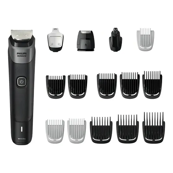 Cortadora de pelo Philips Norelco Multigroom serie 5000, 18 unidades, color negro