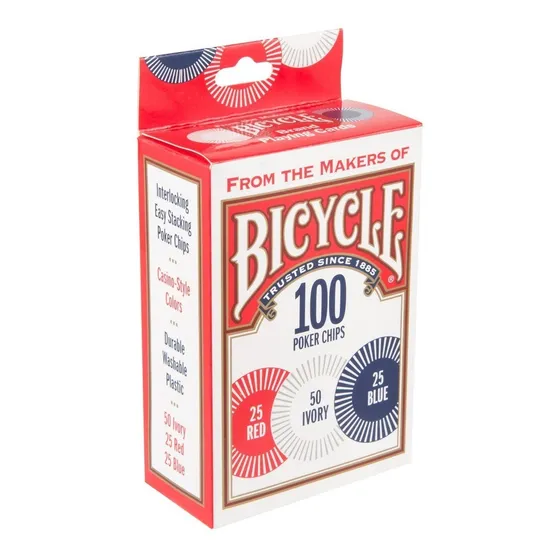 Fichas Poker Bycicle 100 Unidades Plasticas 2 Gramos