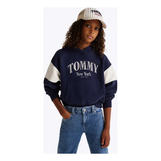 Sudadera Color Block Con Capucha Y Logo Tommy Hilfiger Niña