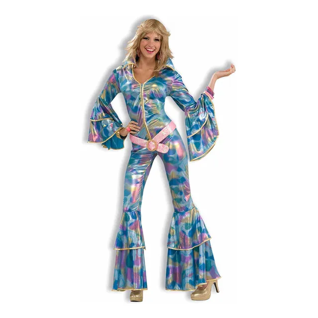 Forum Novelties Disfraz De Disco Momma 70s Para Mujer, Azul,