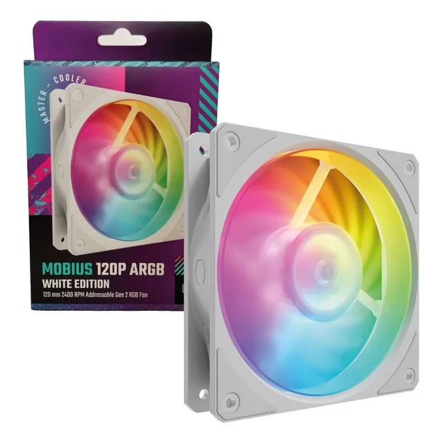 Ventilador Cooler Master Mobius 120p Blanco Argb 2400 Rpm